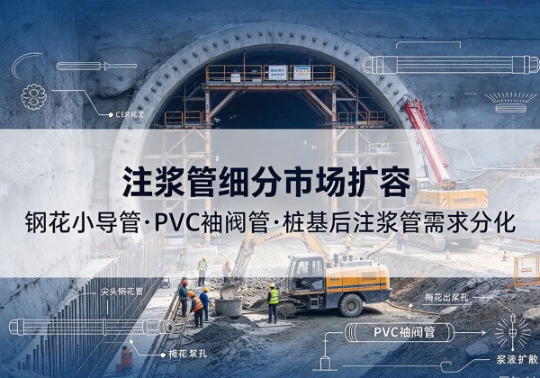 金平注浆管细分市场扩容，隧道钢花小导管、PVC 袖阀管、桩基后注浆管需求分化